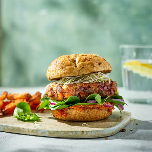 The Soulful Sweet Potato Stack Burger